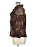 Worth 100% Silk Animal Print Brown Blouse Size 10 - photo 5