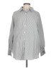 Unbranded Stripes Silver Long Sleeve Blouse Size L - photo 1