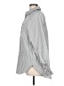 Unbranded Stripes Silver Long Sleeve Blouse Size L - photo 5