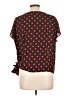 Red Lolly 100% Polyester Polka Dots Brown Short Sleeve Blouse Size L - photo 2