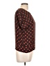 Red Lolly 100% Polyester Polka Dots Brown Short Sleeve Blouse Size L - photo 4