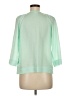 DKNYC 100% Polyester Green 3/4 Sleeve Blouse Size M (estimated) - photo 2