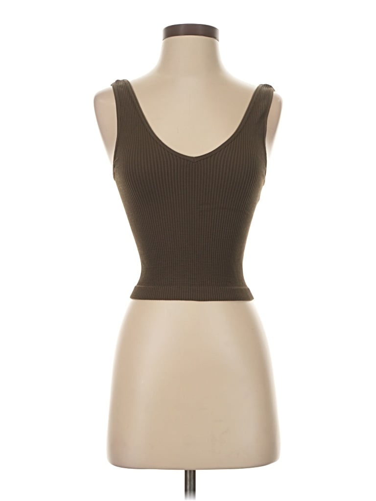 Pre-owned Nikibiki Tank Top Green Strapless Neckline Tops