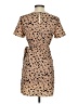 Shein 100% Polyester Animal Print Tan Casual Dress Size 2 - photo 2