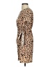 Shein 100% Polyester Animal Print Tan Casual Dress Size 2 - photo 5