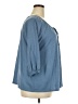 Laurie Felt Blue 3/4 Sleeve Blouse Size 2X - photo 4