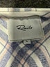 Rails 100% Rayon Plaid Silver Purple 3/4 Sleeve Blouse Size L - photo 7