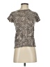 Athleta 100% Cotton Animal Print Tan Short Sleeve Turtleneck Size XXS - photo 1
