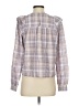 Ann Taylor LOFT Plaid Purple Long Sleeve Blouse Size S - photo 2