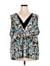 Cj Banks Blue Sleeveless Blouse Size 3X - photo 1