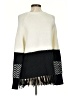 John & Jenn 100% Acrylic Chevron-herringbone Ivory Poncho Size S - photo 2