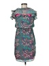 Unbranded 100% Polyester Print Teal Cocktail Dress Size 6 - photo 1