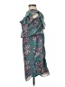 Unbranded 100% Polyester Print Teal Cocktail Dress Size 6 - photo 5