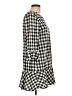 Zara Basic Checkered-gingham Black Casual Dress Size L - photo 4