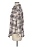 No Comment Plaid Brown Long Sleeve Blouse Size M - photo 5