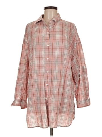 Max Studio 3/4 Sleeve Button-Down Shirt (view 1)