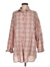 Max Studio 100% Cotton Plaid Orange 3/4 Sleeve Button-Down Shirt Size M - photo 1