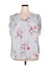 Torrid 100% Polyester Gray Short Sleeve Blouse Size 2X Plus (2) - photo 1