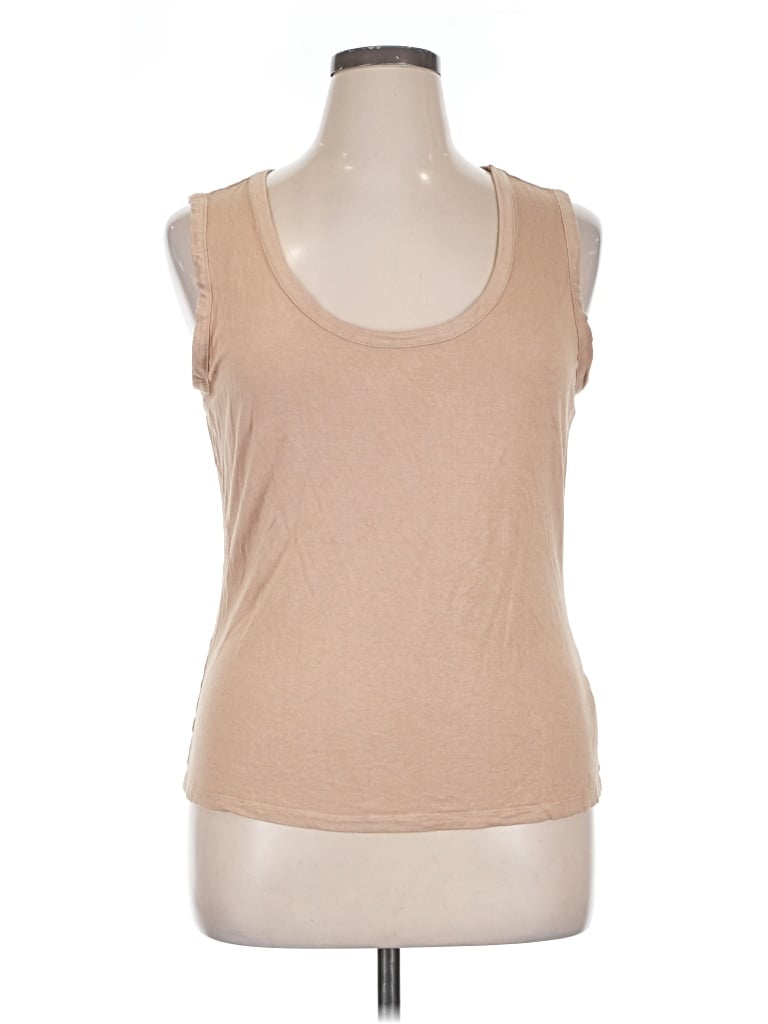Pre-owned Boston Proper Sleeveless T-shirt In Brown