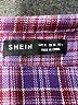 Shein 100% Polyester Plaid Purple Long Sleeve Blouse Size M - photo 7