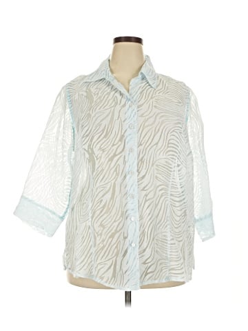TanJay 3/4 Sleeve Button-Down Shirt (view 1)