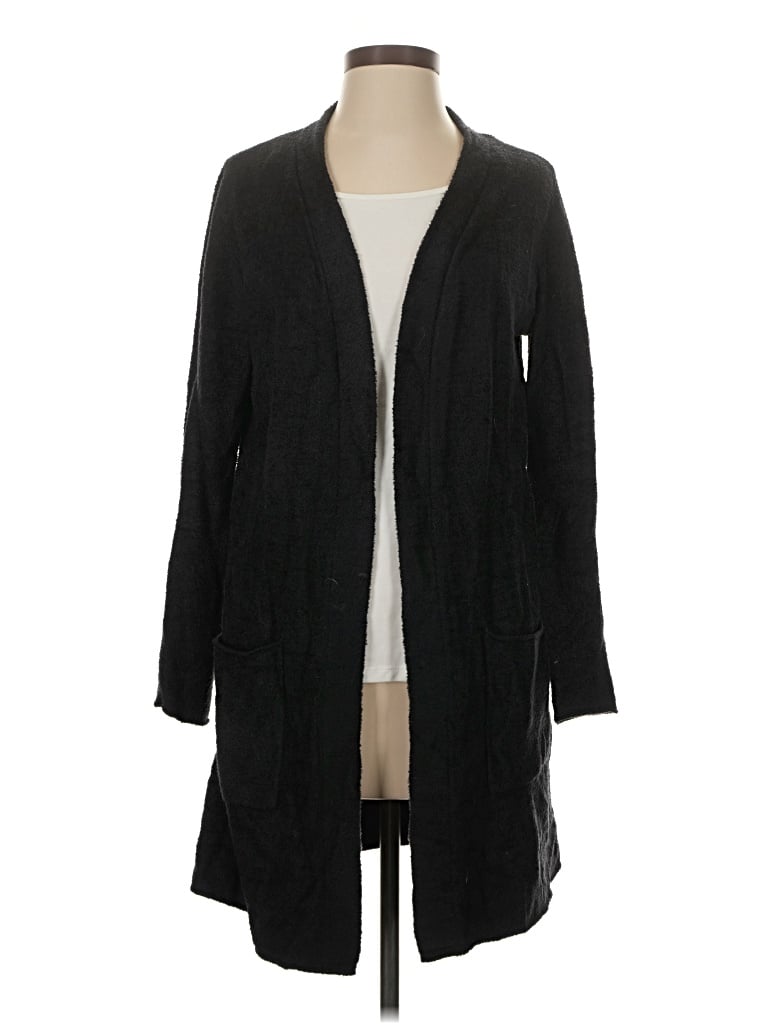 Pre-owned Barefoot Dreams Cardigan Sweater In Black