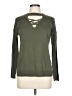 Pink Rose Green Pullover Sweater Size L - photo 1