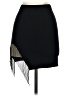 Windsor Solid Black Casual Skirt Size S - photo 2