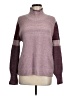 Splendid Color Block Purple Turtleneck Sweater Size M - photo 1