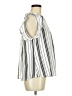 Assorted Brands 100% Polyester Stripes Ivory Sleeveless Blouse Size M - photo 4