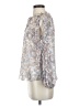 1.State 100% Polyester Silver 3/4 Sleeve Blouse Size XS - photo 5