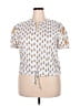 Solitaire White Short Sleeve Blouse Size XXL (estimated) - photo 1