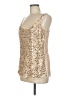 J.Crew Collection 100% Polyester Tan Gold Sleeveless Blouse Size 6 - photo 2