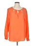 Preston & York 100% Polyester Orange Long Sleeve Blouse Size L - photo 1