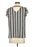 Ann Taylor LOFT 100% Polyester Stripes Ivory Short Sleeve Blouse Size XS - photo 2