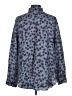 J.Crew 100% Viscose Animal Print Blue Long Sleeve Blouse Size L - photo 2