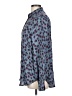 J.Crew 100% Viscose Animal Print Blue Long Sleeve Blouse Size L - photo 5