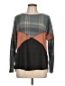 Lovely Melody Plaid Gray Teal Pullover Sweater Size L - photo 1