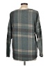 Lovely Melody Plaid Gray Teal Pullover Sweater Size L - photo 2