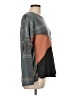 Lovely Melody Plaid Gray Teal Pullover Sweater Size L - photo 4