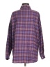 Shein 100% Polyester Plaid Purple Long Sleeve Blouse Size M - photo 2