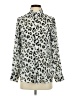 Banana Republic 100% Polyester Animal Print Silver Long Sleeve Blouse Size XS - photo 1