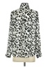 Banana Republic 100% Polyester Animal Print Silver Long Sleeve Blouse Size XS - photo 2