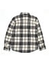 Wonder Nation Plaid Silver Long Sleeve Button-Down Shirt Size 14 - 16 - photo 2