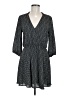 Lush 100% Polyester Chevron-herringbone Gray Casual Dress Size M - photo 1