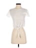 Ardene 100% Cotton White Short Sleeve Top Size XS - photo 1