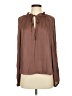 Current Air Brown Long Sleeve Blouse Size S - photo 1