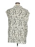 Monday Fun 100% Polyester Print Ivory Sleeveless Blouse Size 1X - photo 2