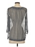Joe Fresh 100% Polyester Gray 3/4 Sleeve Blouse Size S - photo 2