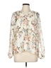 Daniel Rainn Floral Ivory Tan Long Sleeve Blouse Size L (estimated) - photo 1